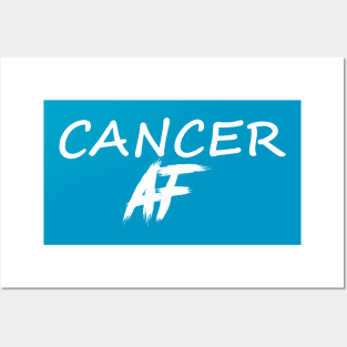 CANCER AF WHITE Posters and Art